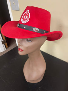 Delta Sigma Theta Cowboy Hat: Red