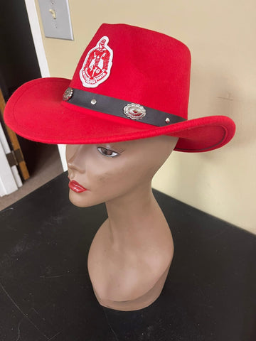 Delta Sigma Theta Cowboy Hat: Red
