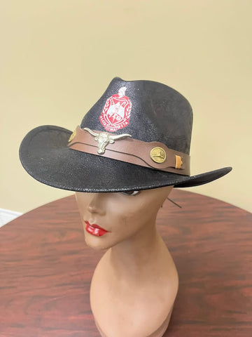 Delta Sigma Theta Cowboy Hat: Black