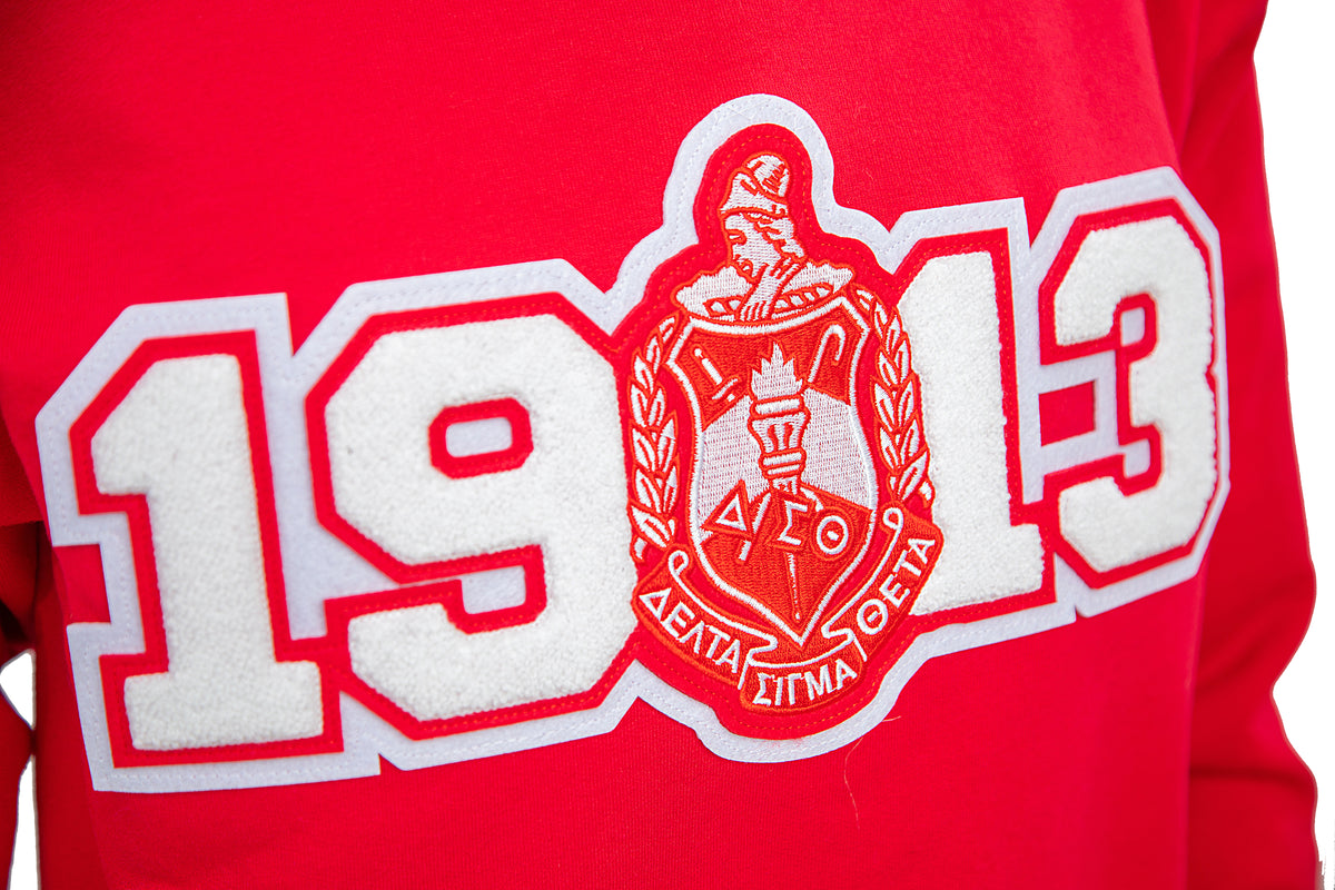 Delta Red Sweatshirt with White 1913 Chenille – Buy1913.com