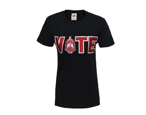 Embroidered Delta Black Vote T-Shirt